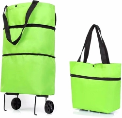 Ag392 összecsukható gurulós táska zöld