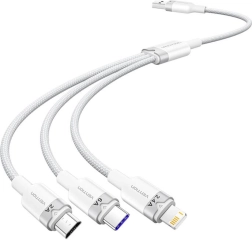 USB cable 3-in-1 6A 1.5 m Vention (white)