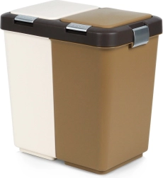 Kunststoff-Mülleimer für Mülltrennung 2×10 l ORION
