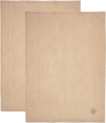 Strofinacci da cucina in cotone beige 70 × 50 cm, set da 2 pezzi