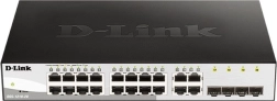 Gigabit intelligente switch DGS-1210-20/E met 16 GE-poorten en 4 SFP