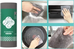 Kitchen Towels and Sponges on a Roll 20 × 9 cm, Gray, 25 pcs