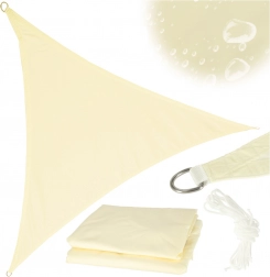 Vela parasole outdoor triangolare impermeabile beige 4x4x4 m