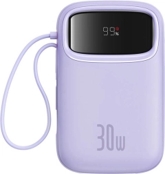 Baseus QPow 2 power bank 10000 mAh 30 W with dual USB‑C (purple)