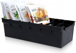 Črn kuhinjski organizator za začimbe 30 × 13 × 8 cm