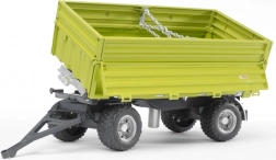 FLIEGL green three-way tipping trailer for BRUDER tractors