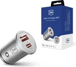 3mk Hyper Car Charger 45W USB‑C + USB‑A Car Charger