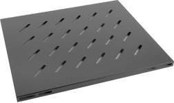 Fixed shelf for 19'' rack black 1U 465x500mm