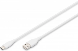 Silikonski kabel USB-A na USB-C 60 W 0,5 m bel
