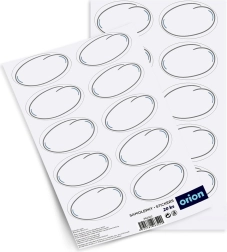 Samolepicí bílé etikety na sklenice, 20 ks
