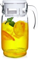 Carafe en verre avec couvercle 2 l