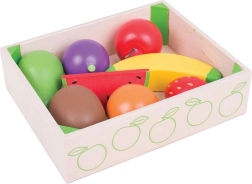 Scatola con frutta giocattoli di legno Bigjigs Toys