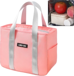 Geïsoleerde lunchtas roze 24 cm