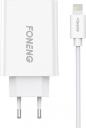 Foneng Fast Charger with One USB Port 10.5 W + USB–Lightning Cable