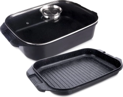 Granite Roasting Pan with Lid 3-in-1 GRANDE 41 × 26 × 15 cm, 7 l