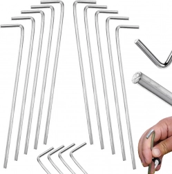 Acél sátorcövekek L 24 cm – 10 darabos készlet