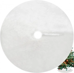 White Faux Fur Christmas Tree Skirt 72 cm