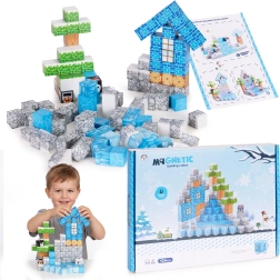 Blocchi da costruzione magnetici per bambini 124 pezzi – edizione invernale