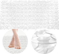 Průhledná protiskluzová koupelnová podložka 70 × 35 cm