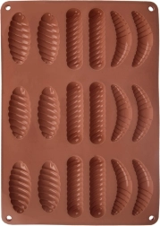 Silicone mold for cookies and pralines, brown 33 × 24.5 × 1 cm