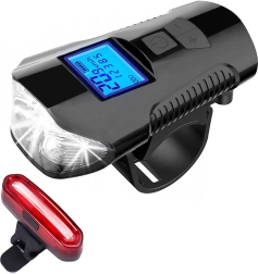 maltrack biciklistički set svjetala exonum 3000 4u1 prednje + stražnje