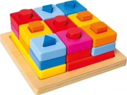Bino Insert Shapes on Colorful Board