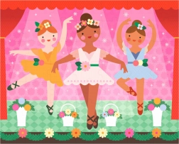 Double-sided ballerina puzzle 2-in-1 PETIT COLLAGE, 49 pieces