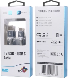 USB‑C kabel 1,5 m Sivi Premium