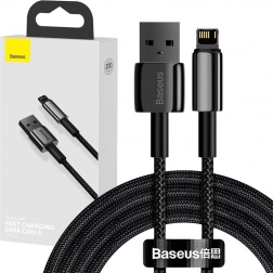 Baseus Tungsten Gold kabel USB – Lightning 2,4 A 2 m – črna