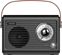 prijenosni retro radio s bluetoothom, fm i usb‑c savio rs‑101