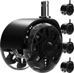 Rollen für Bürostuhl 2,5" RUHHY, schwarz, Set 5 Stk.