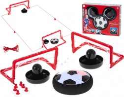 Levitating soccer hoverball with goals – tabletop air hockey set