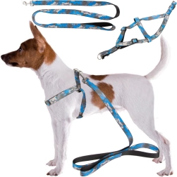 Nastavljiv oprsnik z vlečno vrvico za pse in mačke – udoben set