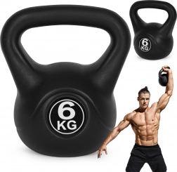 Kettlebell 6 kg MODERNHOME – plastikowy kettlebell do siły i kondycji