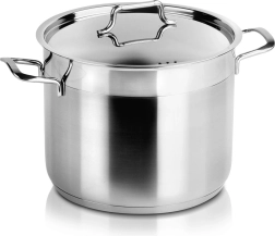 Stainless steel pot with lid ANETT 22 cm, 6.5 l