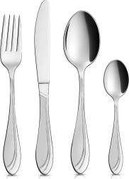 Stainless steel cutlery set for 6 people, 24 pieces