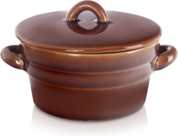 Pentola in ceramica con coperchio 340 ml