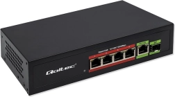 Switch Fast Ethernet PoE with 4x RJ45 PoE, 1x RJ45 Uplink and 1x SFP