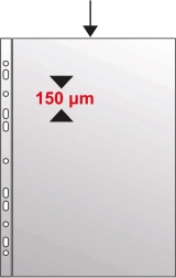 Pochette euro perforée brillante A4 140 microns