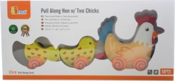 Viga trenino a tirare gallina con pulcini 36 cm