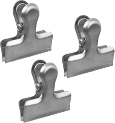 Klipsy do torebek na przyprawy, stal nierdzewna, 3 szt.