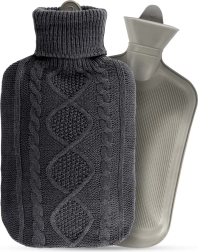 Termofor s pletenim sivim prevlekom 2 l