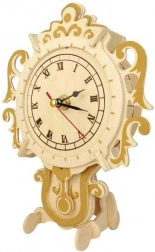 Wooden 3D Puzzle Clock on Stand