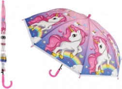 Children's unicorn-themed umbrella, automatic, 64 cm