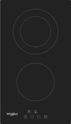 Ceramic cooking plate with 2 zones