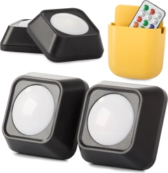 Luci notturne RGB wireless con telecomando, set di 2 pezzi