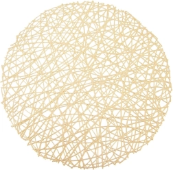 Runde Gummitischunterlage 39 cm gold