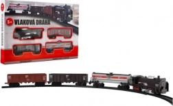 Trenino in plastica a batterie con luci e suoni, con binari 104 × 68 cm