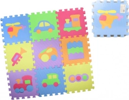 Foam floor puzzle with removable shapes 28 × 28 cm, set of 9 pcs