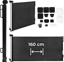 Barrière de sécurité extensible pour escaliers et portes 160 cm noire ECOTOYS